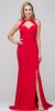 Cutout Sweetheart Neckline Long Fitted Formal Prom Dress in Red